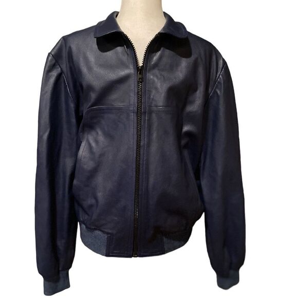 Casa Aries Navy Blue Bomber Jacket Men’s Size 44 - Picture 1 of 9